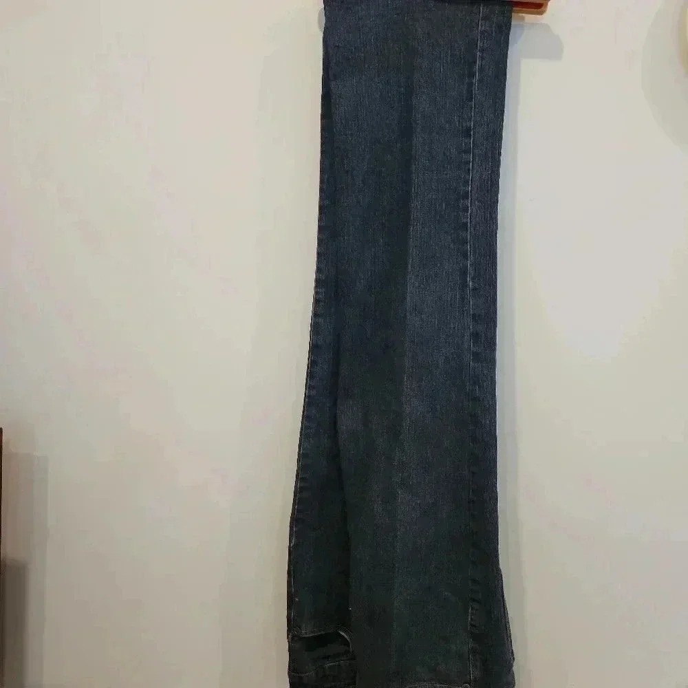 Womans Contrast Blue Jeans sz 15 Junior straight  leg